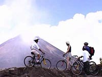 Enjoy the view of the Volcano while you past thru the National Park
