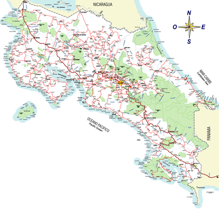 Map of Costa Rica